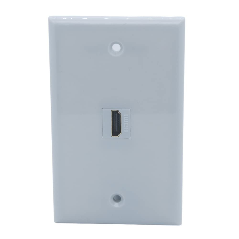 1Gang Colorful 1 Port HDMI Female To Female Wall Plate (Gray)