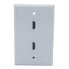 1Gang Colorful 2 Ports HDMI Female To Female Wall Plate (Gray) view 1