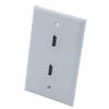 1Gang Colorful 2 Ports HDMI Female To Female Wall Plate (Gray) view 2