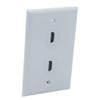 1Gang Colorful 2 Ports HDMI Female To Female Wall Plate (Gray) view 3
