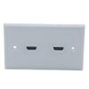 1Gang Colorful 2 Ports HDMI Female To Female Wall Plate (Gray) view 4