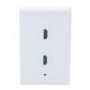 1Gang Colorful 2 Ports HDMI Female To Female Wall Plate (White) view 1