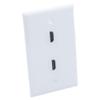 1Gang Colorful 2 Ports HDMI Female To Female Wall Plate (White) view 3