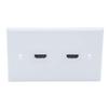1Gang Colorful 2 Ports HDMI Female To Female Wall Plate (White) view 4