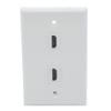 1Gang Colorful 2 Ports HDMI Female To Female Wall Plate (Almond) view 1
