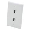 1Gang Colorful 2 Ports HDMI Female To Female Wall Plate (Almond) view 2