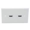 1Gang Colorful 2 Ports HDMI Female To Female Wall Plate (Almond) view 4