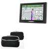 BoxWave Case Compatible with Garmin Drive 51 LMT-S - SoftSuit with Pocket, Soft Pouch Neoprene Cover Sleeve Zipper Pocket - Jet Black with Grey Trim view 1