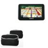 BoxWave Case Compatible with Garmin Nuvi 40 - SoftSuit with Pocket, Soft Pouch Neoprene Cover Sleeve Zipper Pocket - Jet Black with Grey Trim view 1