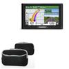 BoxWave Case Compatible with Garmin Drive 52 - SoftSuit with Pocket, Soft Pouch Neoprene Cover Sleeve Zipper Pocket - Jet Black with Grey Trim view 1