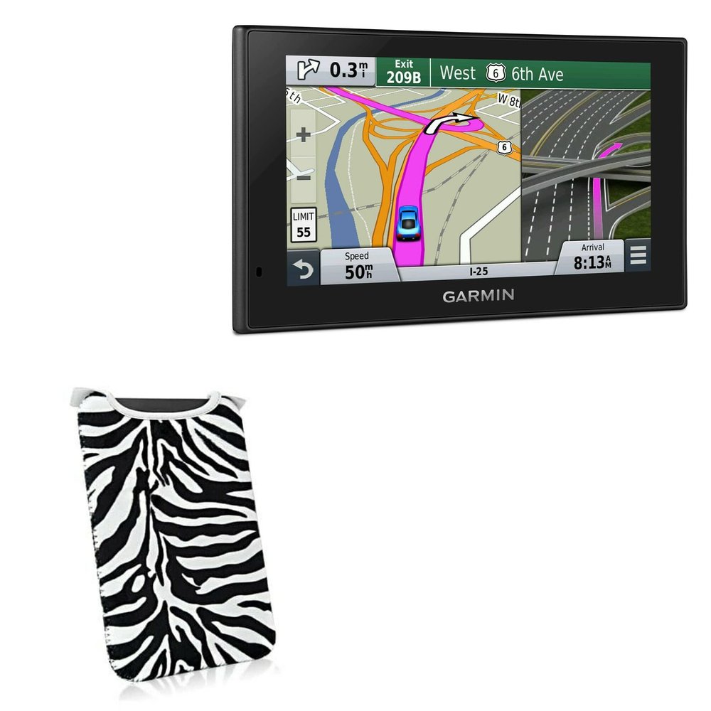 BoxWave Case Compatible with Garmin Nuvi 2689 - Zebra Plush SlipSuit, Animal Print Padded Soft Sleeve