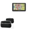 BoxWave Case Compatible with Garmin Dezl 560LMT - SoftSuit with Pocket, Soft Pouch Neoprene Cover Sleeve Zipper Pocket - Jet Black with Grey Trim view 1