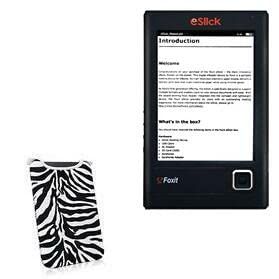 BoxWave Case Compatible with Foxit Software eSlick eBook Reader - Zebra Plush SlipSuit, Animal Print Padded Soft Sleeve
