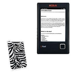 BoxWave Case Compatible with Foxit Software eSlick eBook Reader - Zebra Plush SlipSuit, Animal Print Padded Soft Sleeve