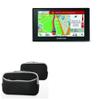 BoxWave Case Compatible with Garmin Drive 50LMT - SoftSuit with Pocket, Soft Pouch Neoprene Cover Sleeve Zipper Pocket - Jet Black with Grey Trim view 1