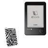 BoxWave Case Compatible with Elonex 6" eInk eBook Reader 621EB - Zebra Plush SlipSuit, Animal Print Padded Soft Sleeve view 1