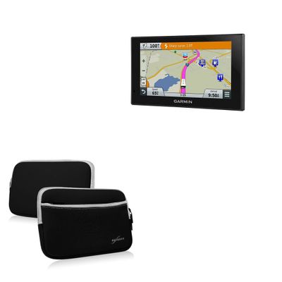 BoxWave Case Compatible with Garmin RV 660LMT - SoftSuit with Pocket, Soft Pouch Neoprene Cover Sleeve Zipper Pocket - Jet Black