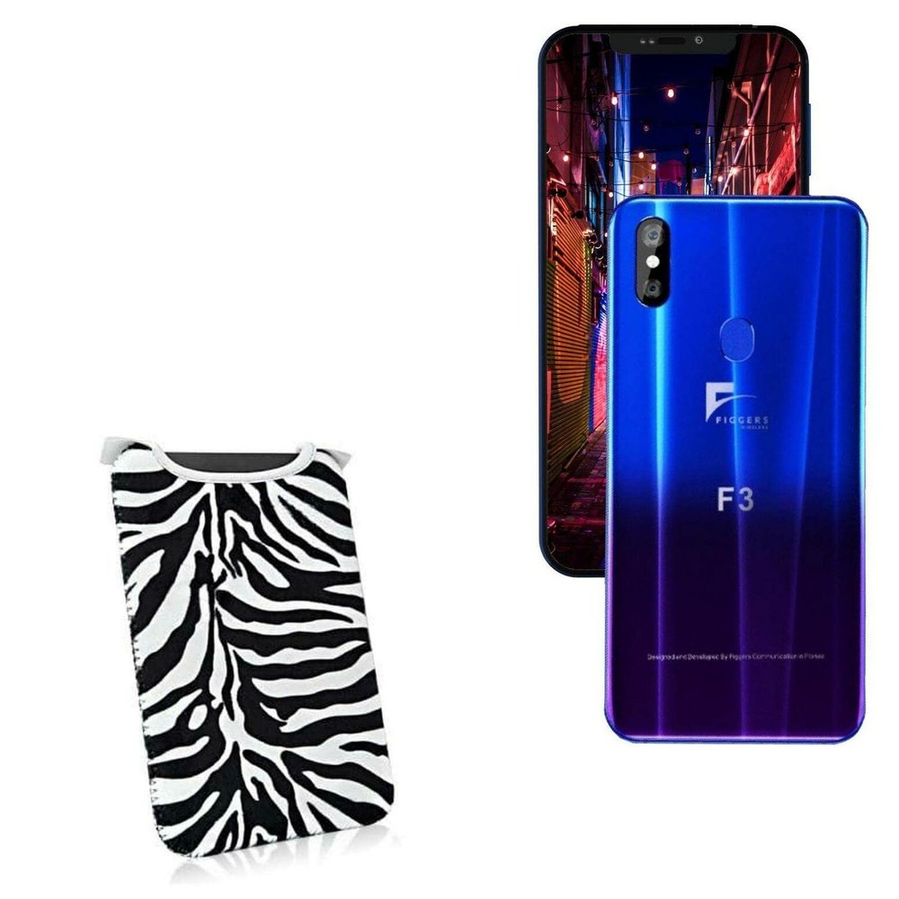 BoxWave Case Compatible with Figgers F3 - Zebra Plush SlipSuit, Animal Print Padded Soft Sleeve