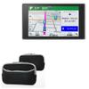 BoxWave Case Compatible with Garmin DriveLuxe 50LMTHD - SoftSuit with Pocket, Soft Pouch Neoprene Cover Sleeve Zipper Pocket - Jet Black with Grey Trim view 1