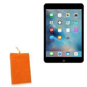 BoxWave Case Compatible with iPad mini 2 (2013) - Velvet Pouch, Soft Velour Fabric Bag Sleeve with Drawstring - Bold Orange