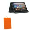 BoxWave Case Compatible with Amazon Fire HD 8 (10th Gen 2020) - Velvet Pouch, Soft Velour Fabric Bag Sleeve with Drawstring - Bold Orange view 1