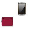 BoxWave Case Compatible with RugGear RG910 - SoftSuit with Pocket, Soft Pouch Neoprene Cover Sleeve Zipper Pocket - Crimson Red view 1