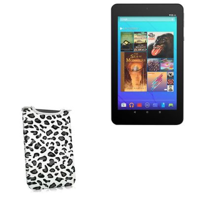 BoxWave Case Compatible with Ematic EQ347 - Snow Leopard Plush SlipSuit, Animal Leopard Print Padded Soft Sleeve