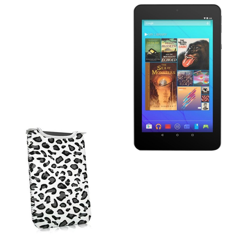 BoxWave Case Compatible with Ematic EQ347 - Snow Leopard Plush SlipSuit, Animal Leopard Print Padded Soft Sleeve