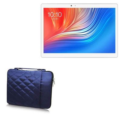 BoxWave Case Compatible with Teclast M30 - Quilted Carrying Bag, Soft Synthetic Leather Cover w/Diamond Design - Navy