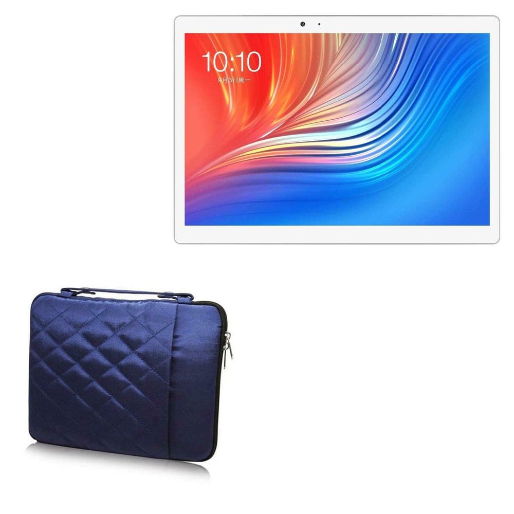 BoxWave Case Compatible with Teclast M30 - Quilted Carrying Bag, Soft Synthetic Leather Cover w/Diamond Design - Navy
