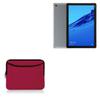 BoxWave Case Compatible with Huawei MediaPad M5 Lite - SoftSuit with Pocket, Soft Pouch Neoprene Cover Sleeve Zipper Pocket - Crimson Red view 1