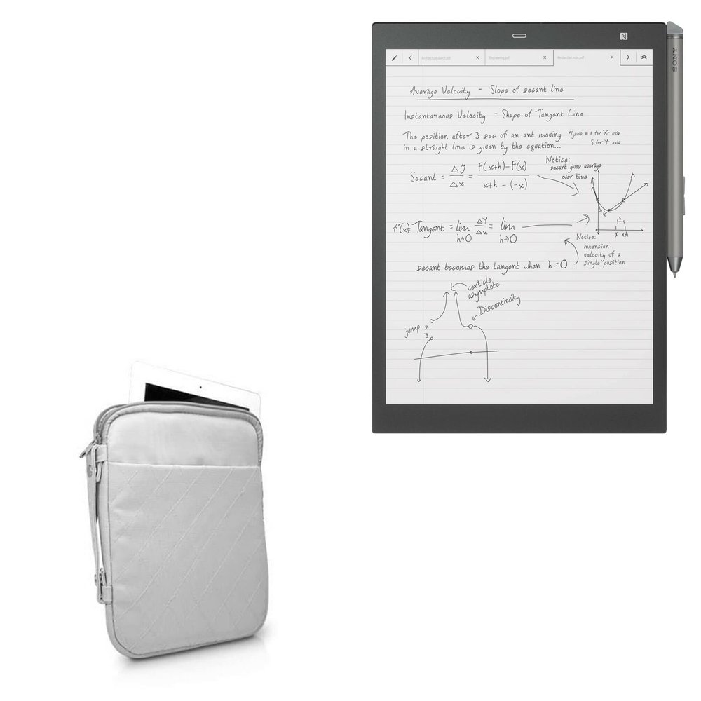 BoxWave Case Compatible with Sony DPT-CP1 - Quilted Carrying Bag, Soft Synthetic Leather Cover w/Diamond Design - Cool Grey