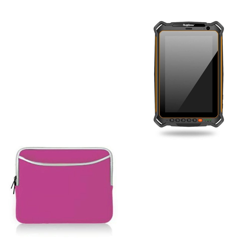 BoxWave Case Compatible with RugGear RG910 - SoftSuit with Pocket, Soft Pouch Neoprene Cover Sleeve Zipper Pocket - Flamingo Pink