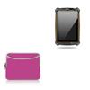 BoxWave Case Compatible with RugGear RG910 - SoftSuit with Pocket, Soft Pouch Neoprene Cover Sleeve Zipper Pocket - Flamingo Pink view 1