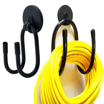 2 Pack Magnetic Extension Cord Organizer Hanger, Adjustable Storage Hook Extension Cord Holder for Home, Basement, RV, Garage, Boat - Cables, Wires, Hoses, Ropes - Type W