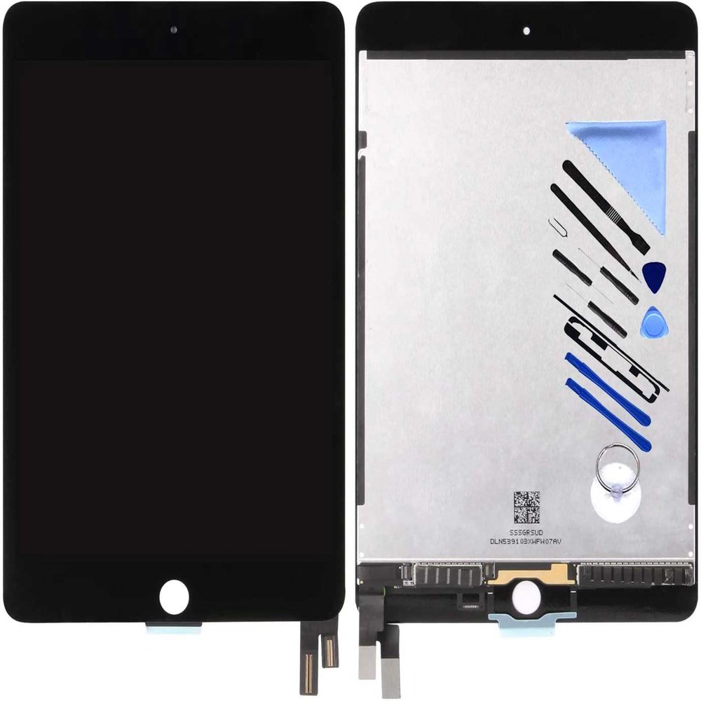 First Choose LCD Display Touch Screen Glass Digitizer Assembly Replacement for iPad mini 4 A1538 A1550 7.9"(Without Home Button) with Free Tools (Black) (Black)
