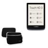 BoxWave Case Compatible with Pocketbook Touch HD 3 - SoftSuit with Pocket, Soft Pouch Neoprene Cover Sleeve Zipper Pocket - Jet Black view 1
