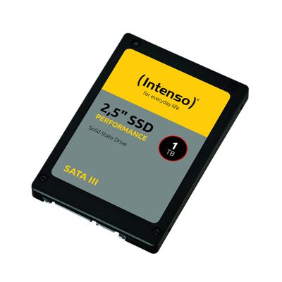 Intenso Internal 2.5" SSD SATA III Performance, 1TB, 550MB/s, Black, Solid State Drive