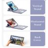 KMXDD Magnetic Vertical Keyboard Case Compatible with iPad Pro 12.9" 5th 4th 3rd Generation Touchpad Detachable Keyboard Removable Transparent Back Cover with Pencil Holder (Pink) view 3