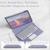 KMXDD Magnetic Vertical Keyboard Case Compatible with iPad Pro 12.9" 5th 4th 3rd Generation Touchpad Detachable Keyboard Removable Transparent Back Cover with Pencil Holder (Pink) view 4