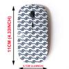 2.4G Wireless Mouse with Cute Pattern Design for All Laptops and Desktops with Nano Receiver - Blue Wave Natural Geometric view 2