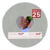 4x5 Mat for 7x7 Frame - Precut Light Grey Suede Heart Shaped Photo Mat Board Opening - Acid Free Matte Bevel Cut for Family Photos, Pack of 25 Matboards Show Kit with Acid Free Backings & Clear Bags view 1