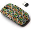 2.4G Wireless Mouse with Cute Pattern Design for All Laptops and Desktops with Nano Receiver - Colorful Newspaper Letters view 1
