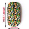 2.4G Wireless Mouse with Cute Pattern Design for All Laptops and Desktops with Nano Receiver - Colorful Newspaper Letters view 2