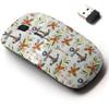 2.4G Wireless Mouse with Cute Pattern Design for All Laptops and Desktops with Nano Receiver - Beautiful Summer Flowers view 1