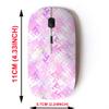 2.4G Wireless Mouse with Cute Pattern Design for All Laptops and Desktops with Nano Receiver - Bright Mosaic Pink view 2