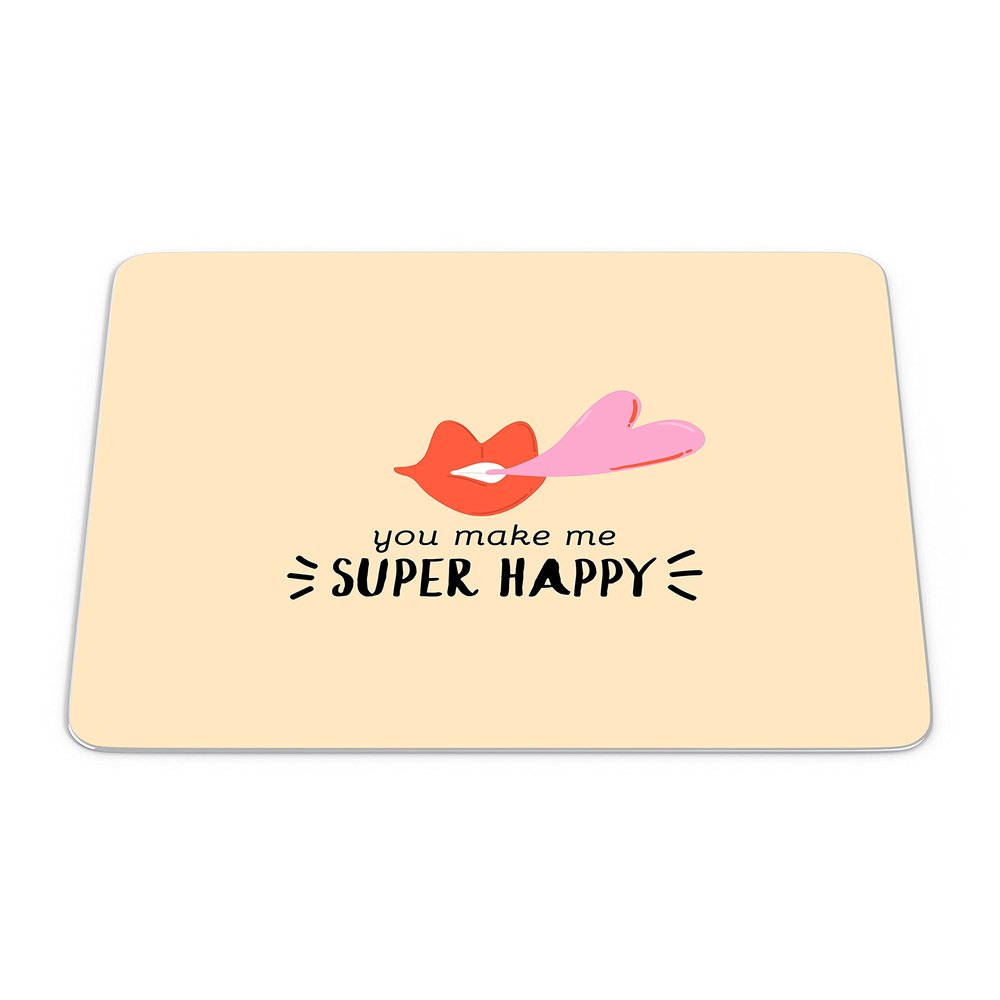 Bonamaison, Rectangle Pop Art Digital Printed Mouse Mat Non-Slip Backing for Office and Home Size: 22x18cm