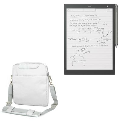 BoxWave Case Compatible with Sony DPT-CP1 - Encompass Urban Bag, Over Shoulder Messenger Straps Handle Bag Pockets - Cool Grey
