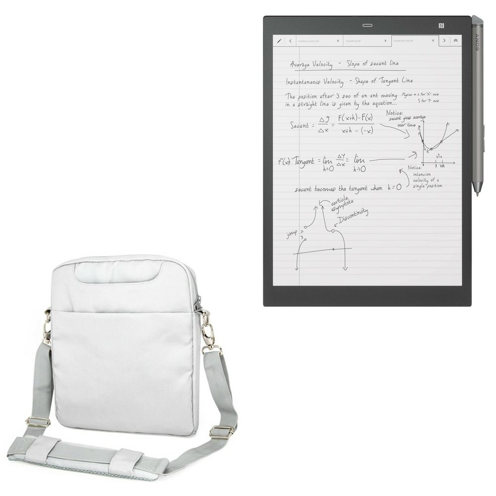 BoxWave Case Compatible with Sony DPT-CP1 - Encompass Urban Bag, Over Shoulder Messenger Straps Handle Bag Pockets - Cool Grey