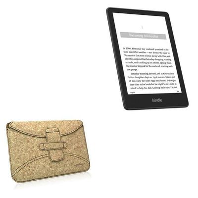 BoxWave Case Compatible with Amazon Kindle Paperwhite (5th Gen 2021) - Quorky Pouch, Durable, Lightweight Cork Envelope Sleeve Cover
